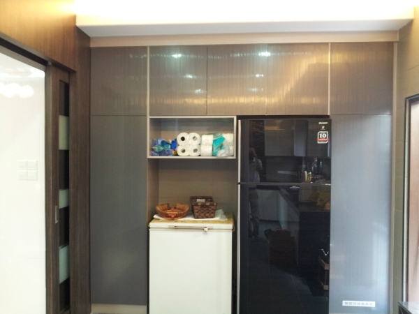 Wet Kitchen Fridge cum Storage cabinet Wet Kitchen Design  Selangor, Kuala Lumpur (KL), Malaysia, Petaling Jaya (PJ), Kajang Service | Xenn Interior Design