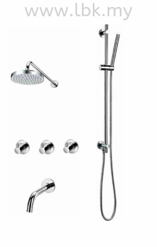 PREMTE LEVER HANDLE CHROME PLATED BRASS CONCEALED BATH,SHOWER SET