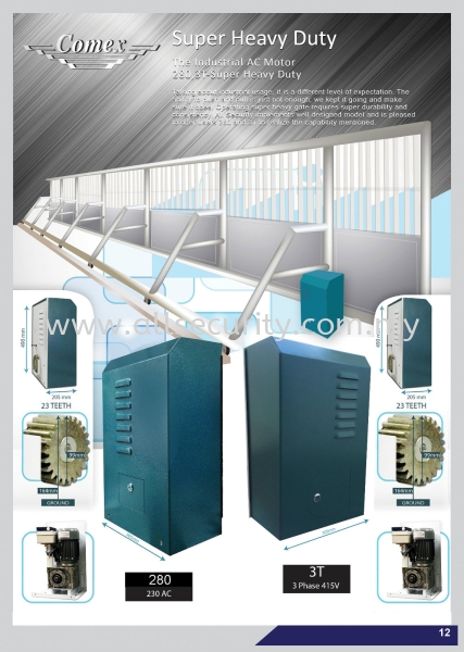 280-3T-SUPER HEAVY DUTY COMEX Auto Gate System Singapore, Johor, Senai, Selangor, Seremban, Malaysia Manufacturer, Supplier, Supply, Supplies | AST Automation Pte Ltd