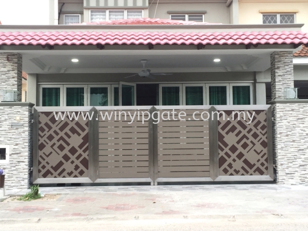  Stainless Steel Folding Gate and Aluminum Plate Selangor, Malaysia, Balakong, Kuala Lumpur (KL) Service, Supplier, Supply, Installation | Win Yip Gate & Roof Sdn Bhd