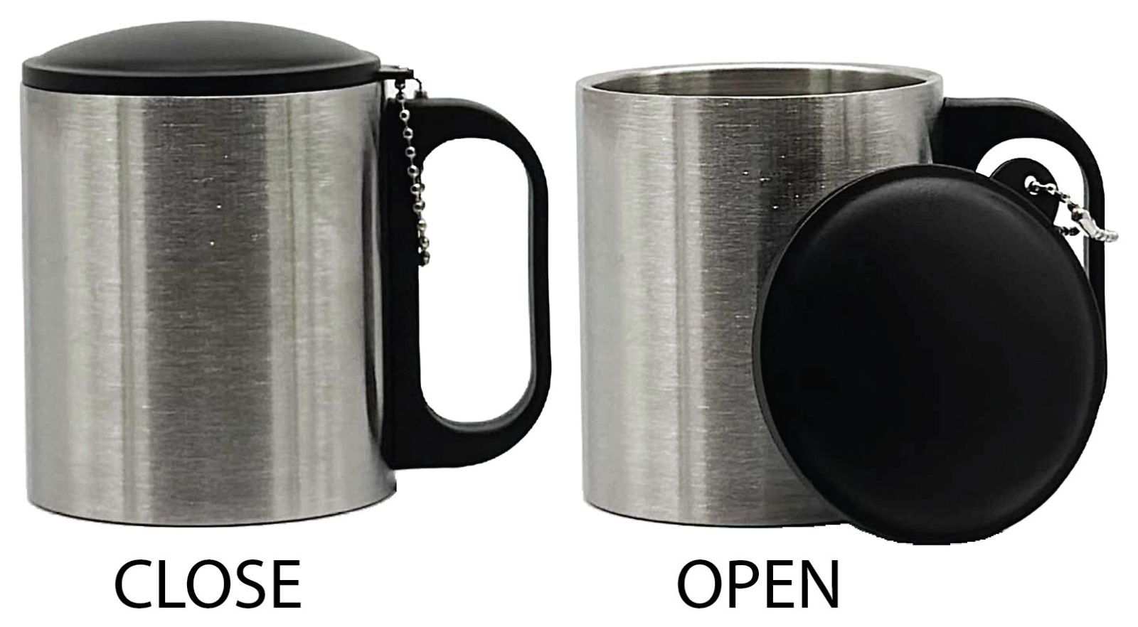 AM60 — AUTO MUG STAINLESS STEEL GLOSSY FINISH 180ml [NEW PRODUCT 2025]