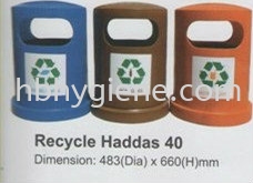 RECYCLE HADDAS 40 Recycle Bins Waste Bins Pontian, Johor Bahru(JB), Malaysia Suppliers, Supplier, Supply | HB Hygiene Sdn Bhd