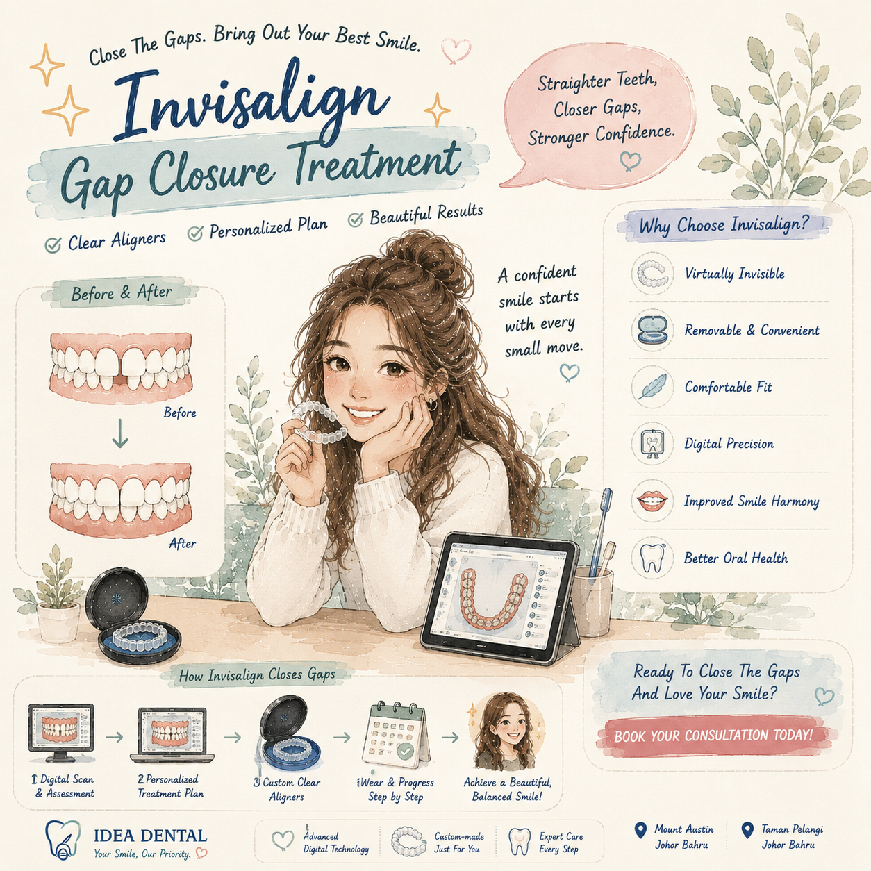 Invisalign Gap Closure Treatment