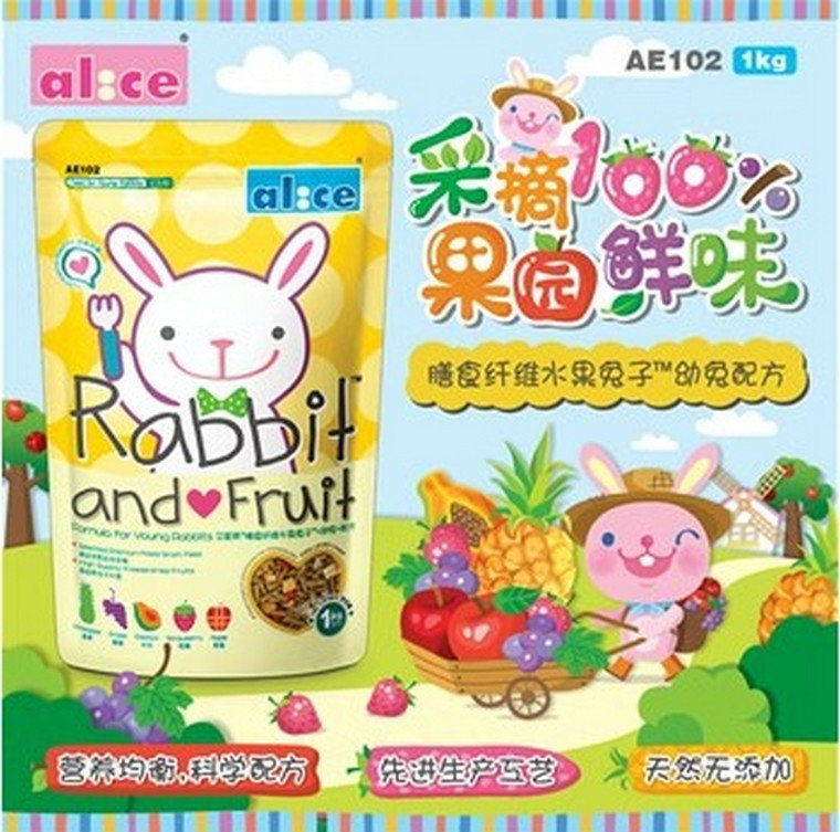 AE102 Alice Rabbit & Fruit (Young) 1kg