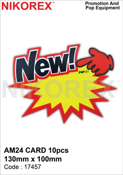 670204 - SALES CARD AM24 (10PCS) ''NEW'' SALES CARD SALES & PROMOTION CARDS Malaysia, Johor Bahru (JB), Kuala Lumpur (KL), Selangor, Melaka, Perak, Pahang, Singapore Supplier, Manufacturer, Supply, Supplies | Nikorex Display Products (M) Sdn Bhd