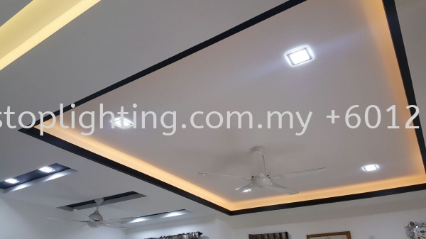 Promotion Cornice + Wiring + Led Downlight Cornine Promotion Johor Bahru JB Skudai Renovation | One Stop Lighting & Renovation