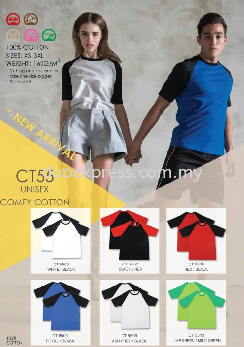 Roundneck Cotton T-Shirt ( Raglan )CT-55