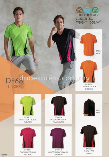 V neck Microfibre T-Shirt DF-68