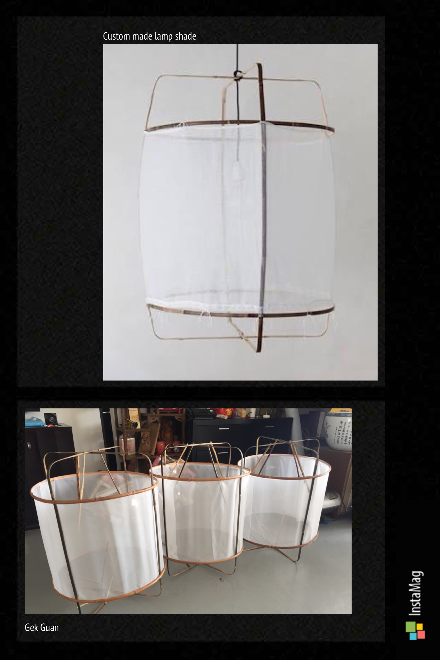 Custom Made Bamboo Lamp Shade