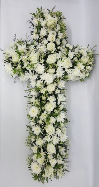 Cross Funeral Arrangement (FA-145) Wreaths Funeral Arrangement Kuala Lumpur (KL), Selangor, Malaysia Supplier, Suppliers, Supply, Supplies | Shirley Florist