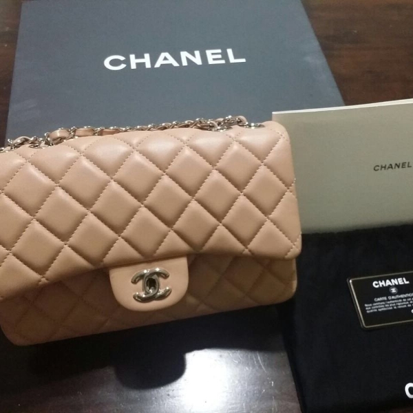 (SOLD) Chanel Lambskin Medium Trio Flap in Beige with SHW Chanel Kuala Lumpur (KL), Selangor, Malaysia. Supplier, Retailer, Supplies, Supply | BSG Infinity (M) Sdn Bhd