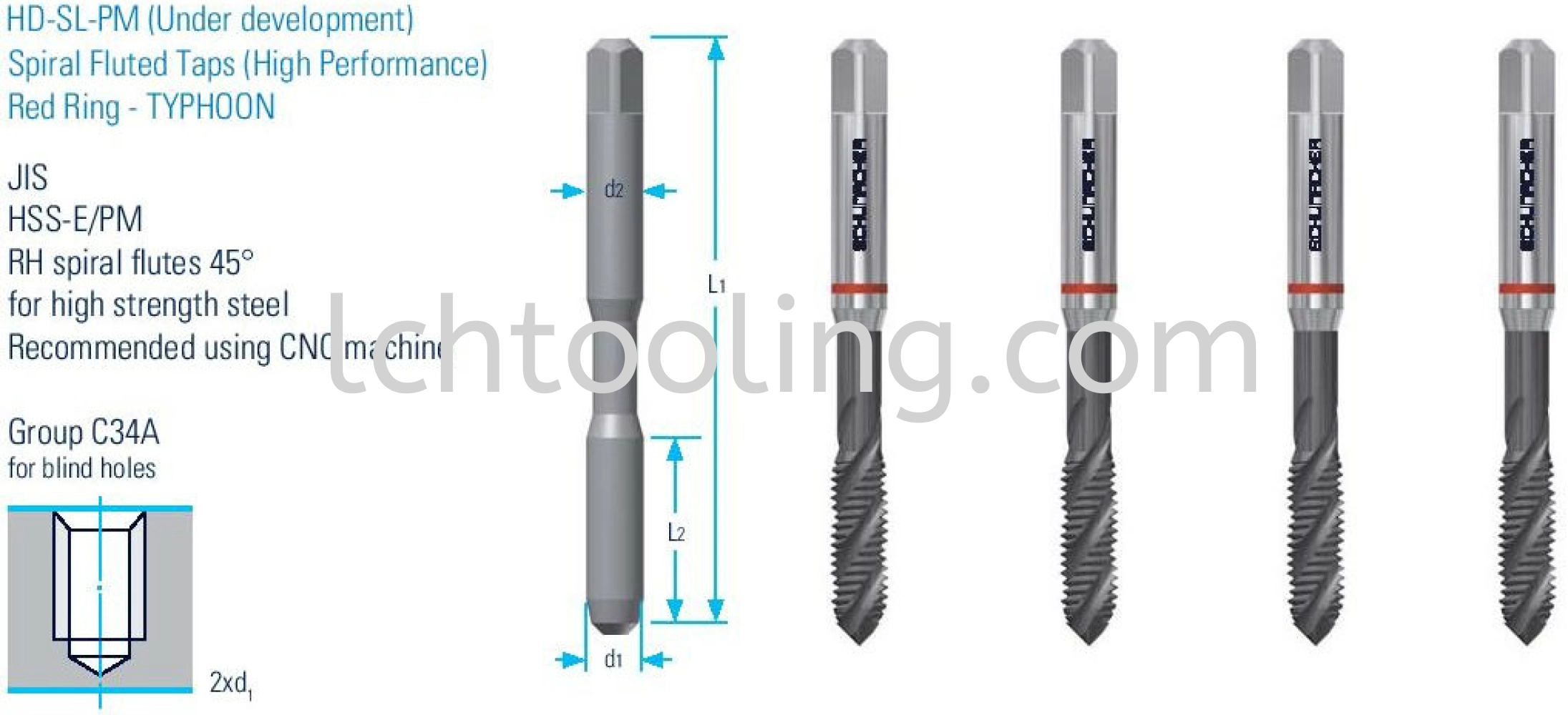 Spiral Fluted SP tap with Coating