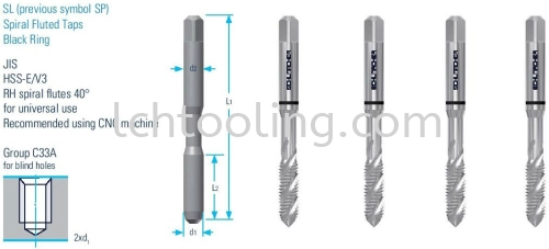 Spiral Fluted (SP) Taps-Black Ring General Purpose