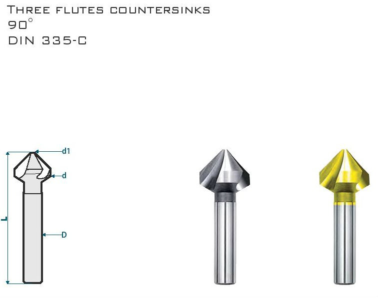 HSS Cobolt Countersinks 90 Degree 