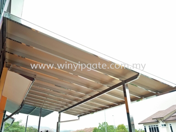  Stainless Steel BA Awning With Aluminium Composite Panel  Selangor, Malaysia, Balakong, Kuala Lumpur (KL) Service, Supplier, Supply, Installation | Win Yip Gate & Roof Sdn Bhd