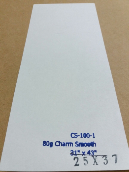 Charm Smooth 80g 25"x37" Uncoated Paper Kuala Lumpur (KL), Malaysia, Selangor, Sungai Besi Supplier, Suppliers, Supply, Supplies | Design Line Sdn Bhd