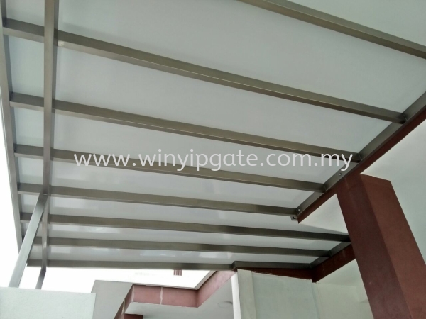  Stainless Steel Awning With Aluminium Composite Panels Mas Selangor, Malaysia, Balakong, Kuala Lumpur (KL) Service, Supplier, Supply, Installation | Win Yip Gate & Roof Sdn Bhd