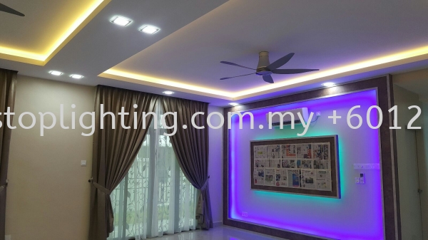 Bandar Putra Jalan Ceria Plaster Ceiling Bandar Putra Johor Bahru JB Skudai Renovation | One Stop Lighting & Renovation