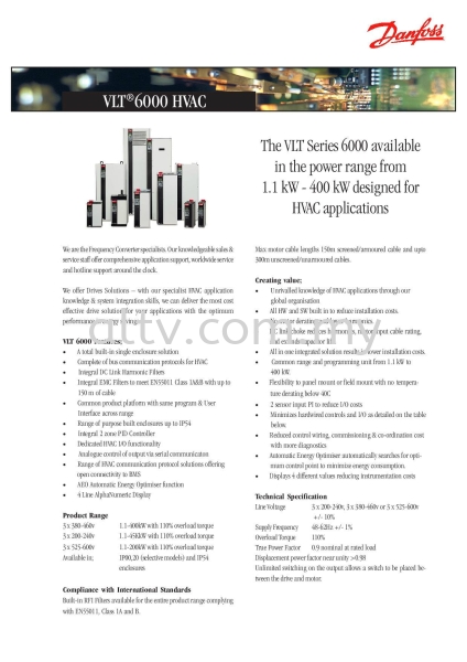 Danfoss VLT HVAC Drive VLT 6000 Danfoss VLT HVAC Drive VLT 6000 Malaysia, Selangor, Kuala Lumpur (KL), Subang. Supplier, Suppliers, Supply, Supplies | ALTV Engineering Sdn Bhd