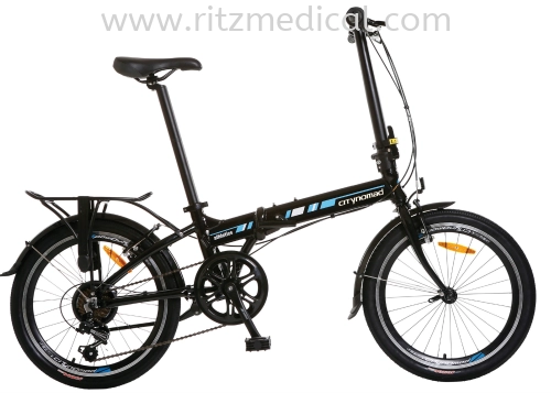 Citynomad Alloy Folding Bike 20 Speed 7, 12kg  Model NEON 6701 Black