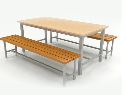 Steel+Wood Dining Set