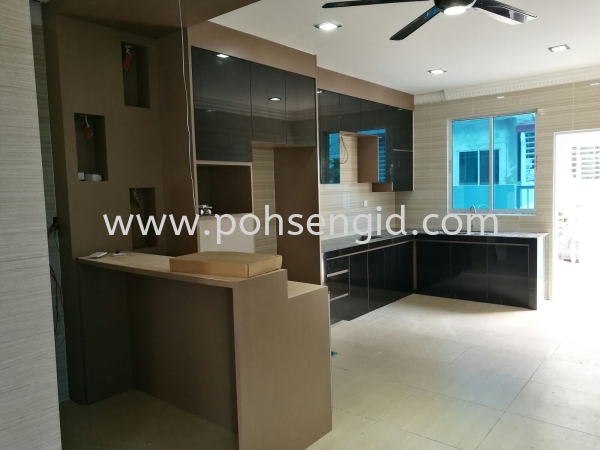 BLACK 4G KITCHEN CABINET Kitchen Seremban, Negeri Sembilan (NS), Malaysia Renovation, Service, Interior Design, Supplier, Supply | Poh Seng Furniture & Interior Design