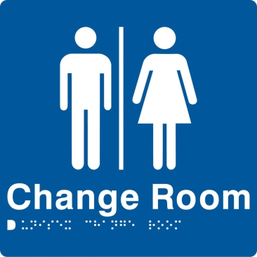 Braille sign Change Room