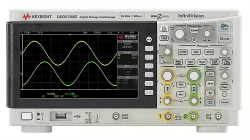 DSOX1102G Oscilloscope: 70/100 MHz, 2 Analog Channels