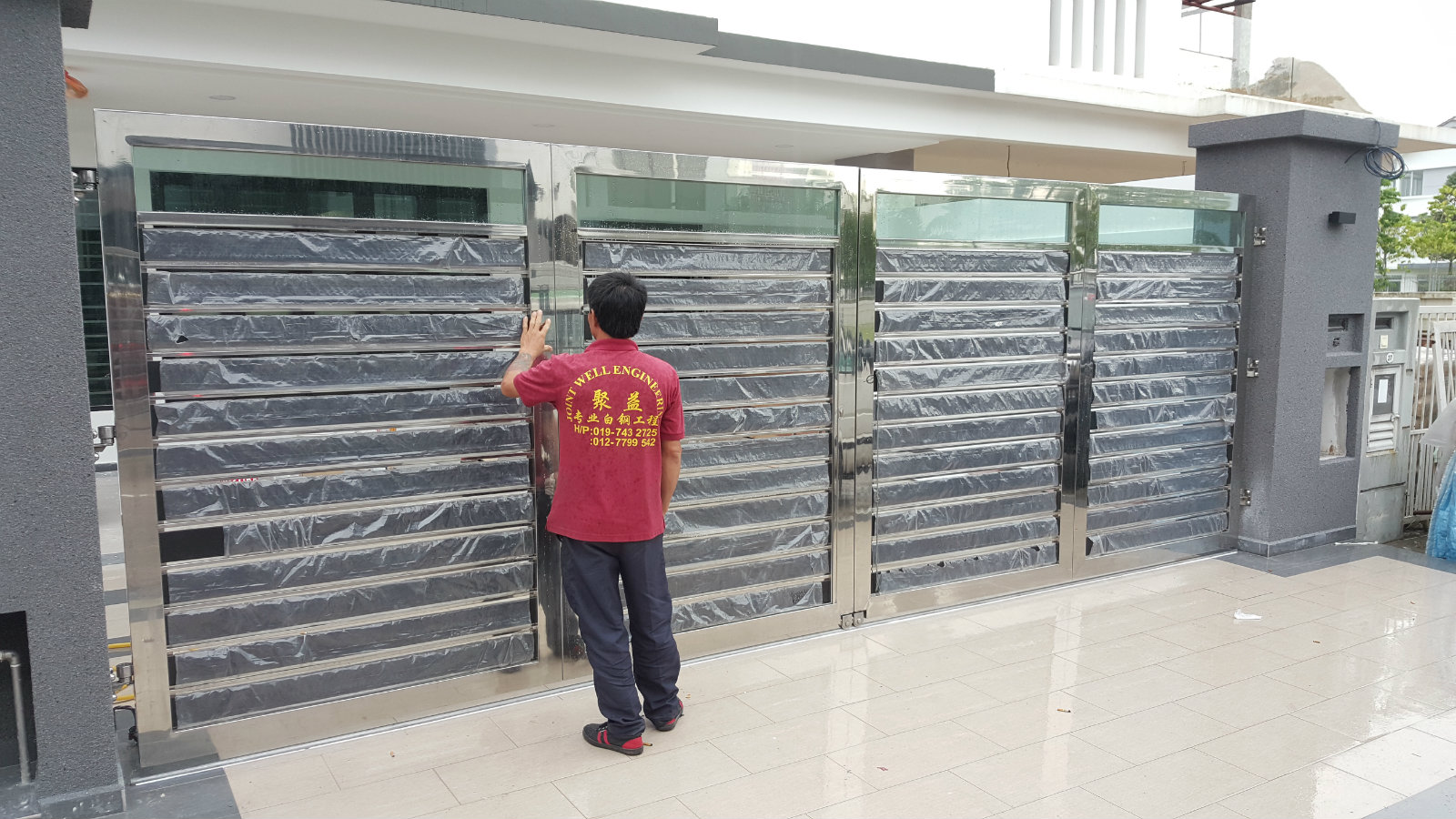 Stainless Steel Folding Gate Folding Gate Stainless Steel Main Gate Johor  Bahru (JB), Johor Installation, Supplier,