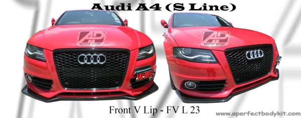 Audi A4 S Line Front V Lip  A4 Audi Johor Bahru JB Malaysia Body Kits | A Perfect Motor Sport