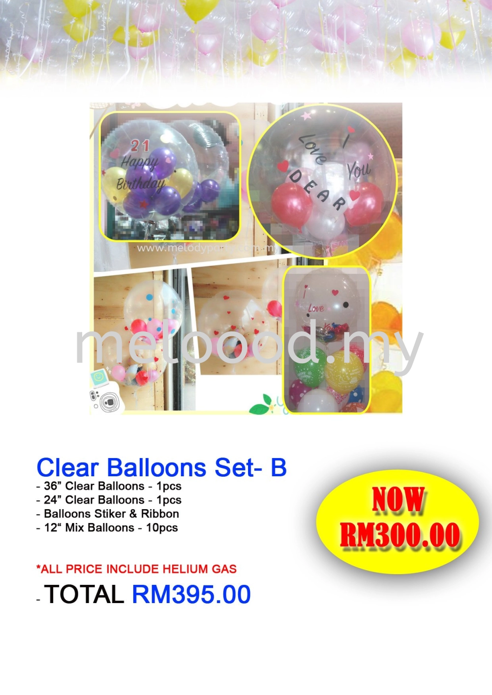 CLEAR BALLOON SET B