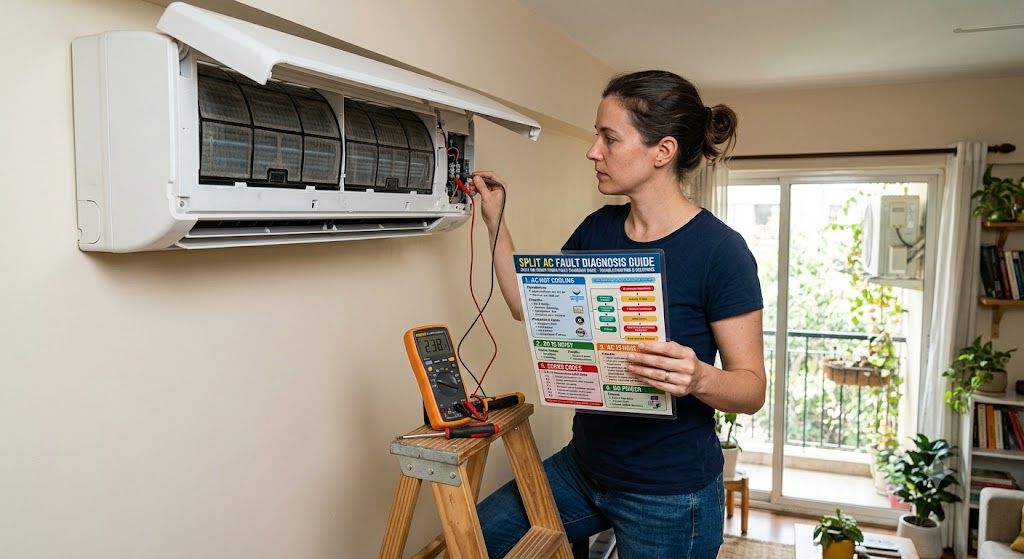 Split air conditioner fault diagnosis guide