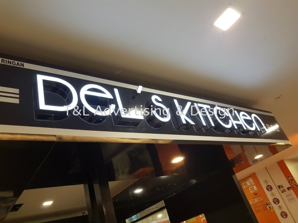 Del's Kitchen 3D LED Signboard LED 3D Signage Johor Bahru (JB), Malaysia, Skudai Supplier, Supply, Design, Install | T & L Advertising & Design