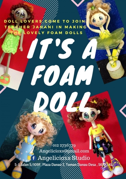 Foam Doll Kids Art Class Arts and Crafts Kuala Lumpur (KL), Malaysia, Selangor, Danau Desa Class, Lesson, Workshop | Angelicioxs Studio
