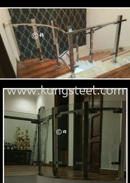 SCR045 Staircase Railing Johor Bahru, JB, Skudai Design, Installation, Supply | Kang Steel Engineering Sdn Bhd