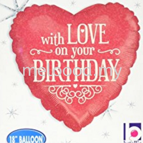 Foil 18" Anagram HB with love