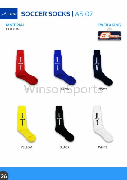 Soccer Socks Accessories Boot Room Johor, Malaysia, Segamat Supplier, Suppliers, Supply, Supplies | New Winson Enterprise Sdn Bhd