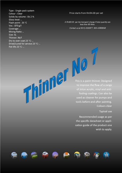 Jotun Thinner No 7 Thinner Protective Coating Ampang, Selangor, Malaysia Supply, Supplier, Suppliers | Hst Solutions Sdn Bhd