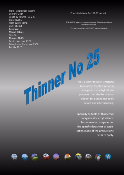 Thinner No 25 Thinner Protective Coating Ampang, Selangor, Malaysia Supply, Supplier, Suppliers | Hst Solutions Sdn Bhd