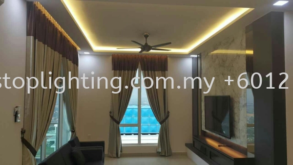  Promosi Cornice & Plaster Ceiling Siap Wiring Johor Bahru JB Skudai Renovation | One Stop Lighting & Renovation