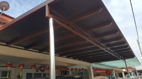 Polycarbonate Awning at Tmn Angkasa Nuri, Melaka Polycarbonate / Glass Skylight Melaka, Malaysia, Durian Tunggal Installation, Services, Supplier, Specialist | J & V Steel Engineering Works