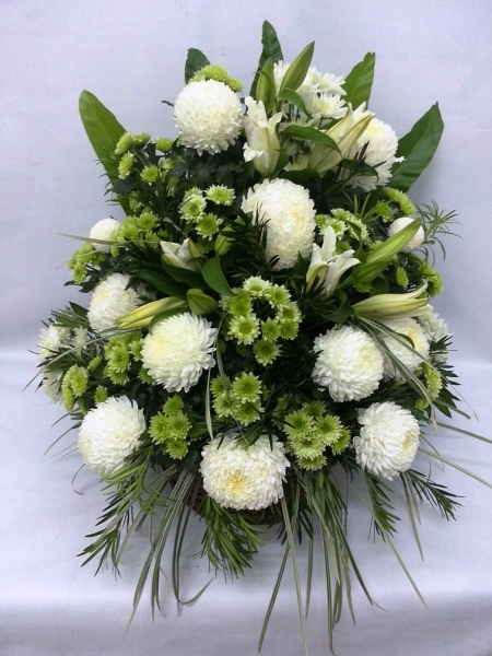 Big Mum Lily Basket Arrangment  (BA-152) One Side Arrangement Basket Arrangement Kuala Lumpur (KL), Selangor, Malaysia Supplier, Suppliers, Supply, Supplies | Shirley Florist