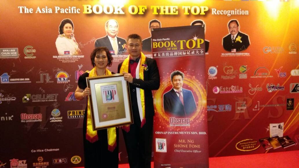 Obsnap Instruments was awarded with Asia Pacific Top Excellence Brand – Book of the Top Recognition