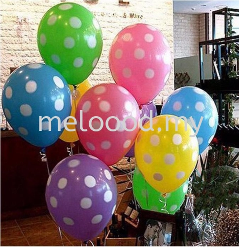 100pcs Polka Dot Latex Balloons - 2102 0201 01