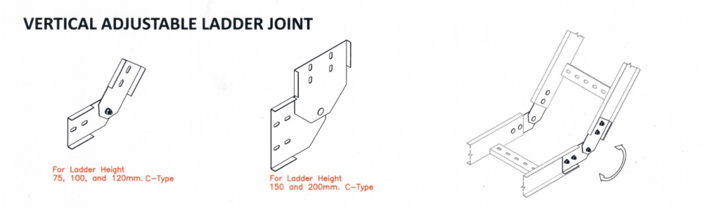 Ladder Accessories - Vertical Adjustable Ladder Joint Cable Support ...