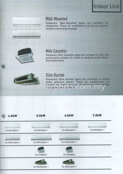 Indoor Unit Multi-Split Air Conditioners Panasonic Business Skudai, Johor Bahru (JB), Malaysia. Suppliers, Supplies, Supplier, Repair | Winsonair Conditioning Sdn Bhd