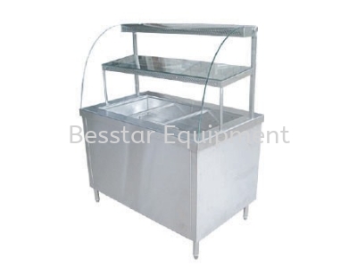 Bain Marie with "D" Shape Showcase