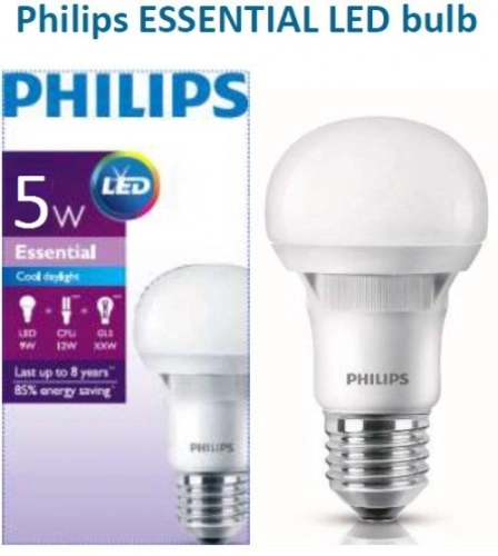 PHILIPS LED Bulb 9.5-60W E27 3000K 230V 