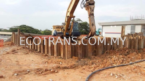 Temporary Sheet Piling for Pump Sump IKEA Tebrau City Sheet Piling  Project Completed Johor Bahru (JB), Malaysia, Ulu Tiram Supplier, Rental, Equipment, Machinery | Ecotrans Construction & Heavy Machinery Sdn Bhd