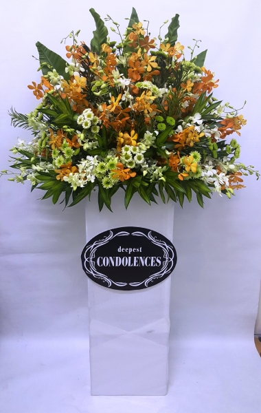 Funeral Orchid Arrangment (FA-146) Sympathy / Condolences Flower Arrangement Funeral Arrangement Kuala Lumpur (KL), Selangor, Malaysia Supplier, Suppliers, Supply, Supplies | Shirley Florist